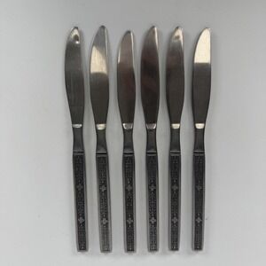 Nasco Kashmir Vintage Lot Of 6‎ Stainless Butter Knives Korea